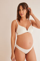 Womensecret LOVELY brasier "maternity" triangular encaje blanco marfil