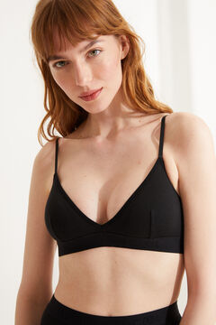 Womensecret Brasier triangular algodón negro negro