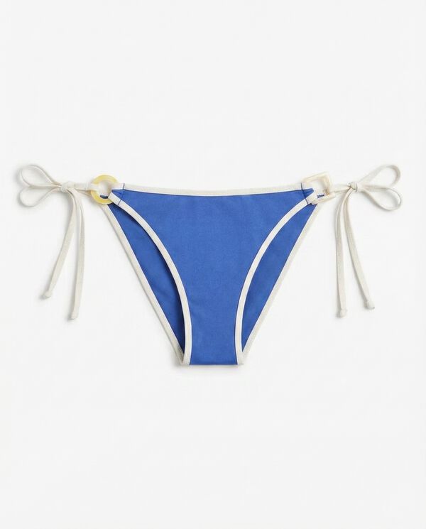 Women'secret Panty de bikini brasile&ntilde;o con tiras azul semibrillante azul