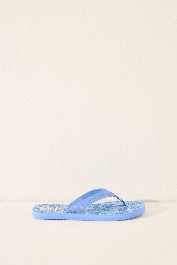 Womensecret Chanclas azules Garfield azul