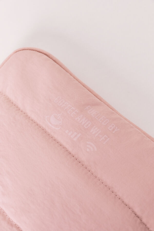 Women'secret Funda para tablet acolchada con logo rosa rosa