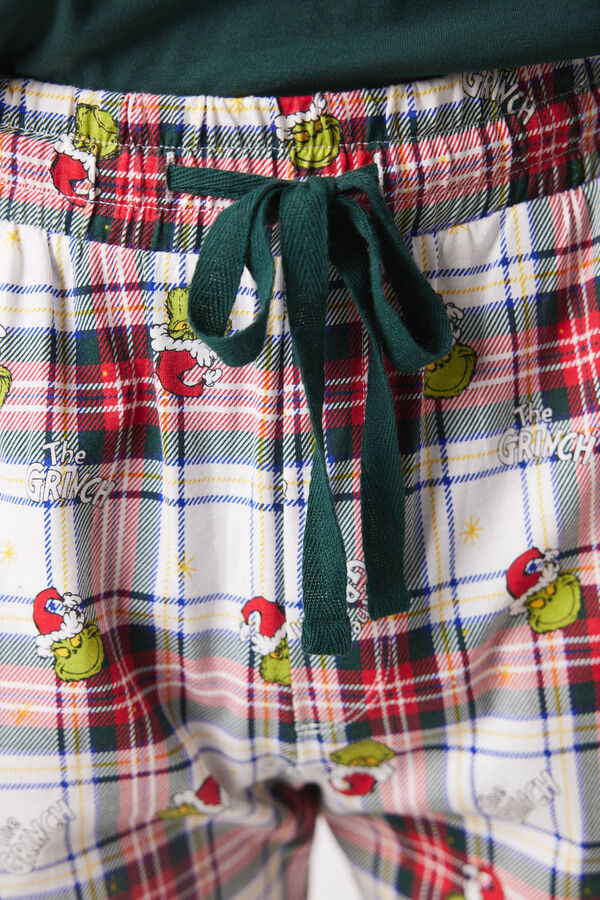 Womensecret Pijama masculina 100% algodón cuadros Grinch verde