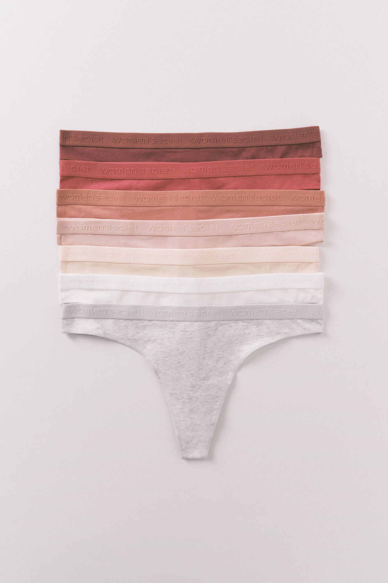 Women'secret Pack 7 tangas algod&oacute;n logo bordado