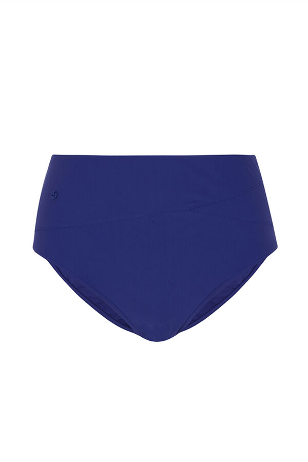 Womensecret Panty de bikini moldeador de cintura alta en azul eléctrico 