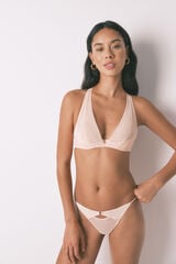 Women'secret Tul de tanga de microfibra rosa rosa