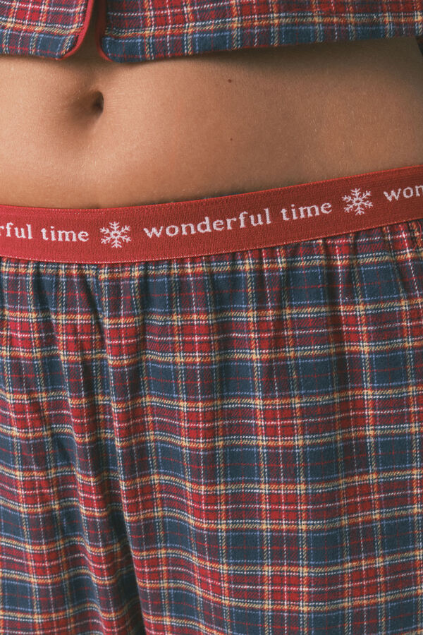 Women'secret Pijama camisera a cuadros 100% algodón estampado