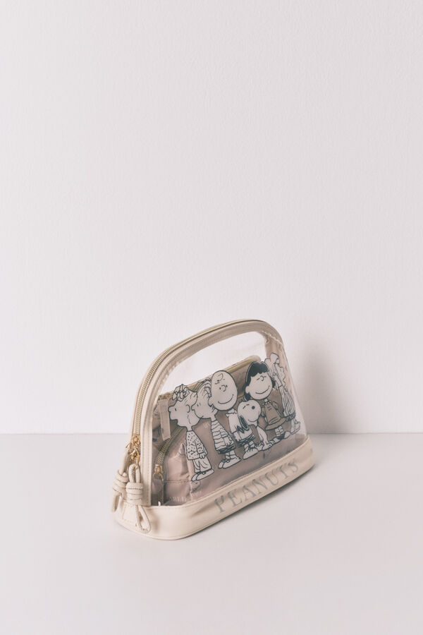 Women'secret Pack de 3 neceseres con estampado de Snoopy café