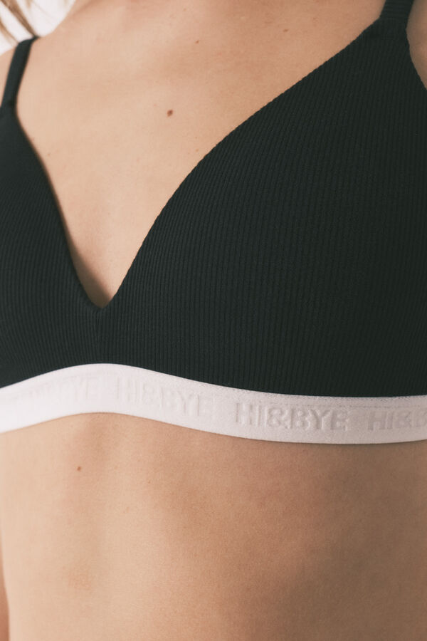 HI&BYE Brasier triangular relleno negro negro