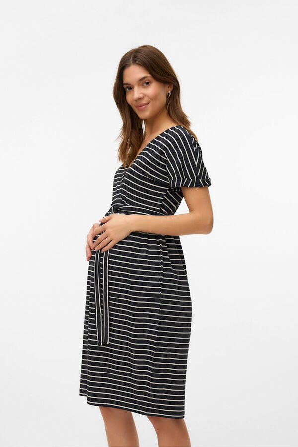 Mamalicious Vestido corto maternity y lactancia negro