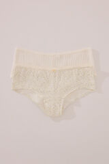 Womensecret Pack de 2 panties tipo bóxer de algodón marfil