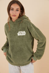 Womensecret Pijama larga Star Wars capucha orejas kaki