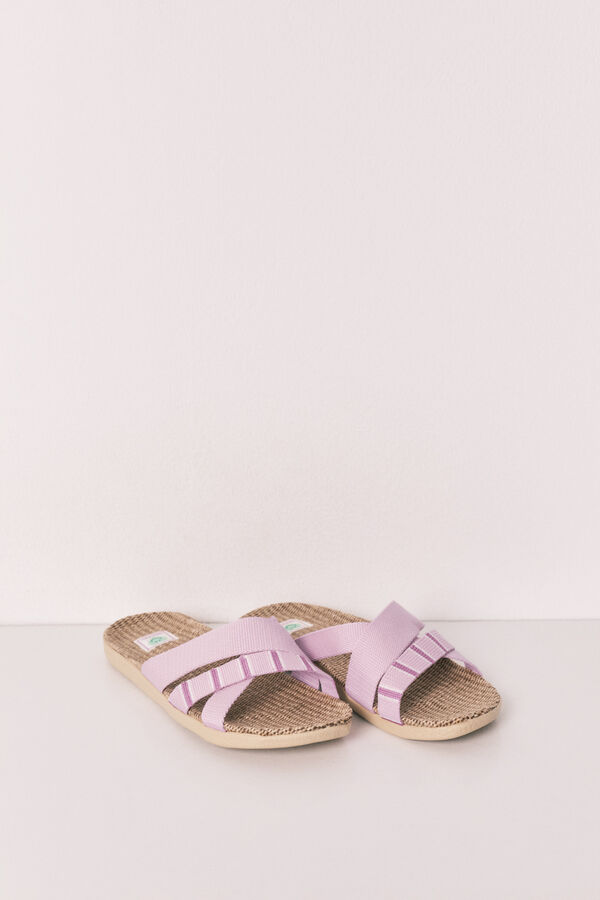 Women'secret Sandalias multitiras SmileyWorld&reg; morado/lila