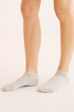 Womensecret Calcetines cortos algodón gris gris