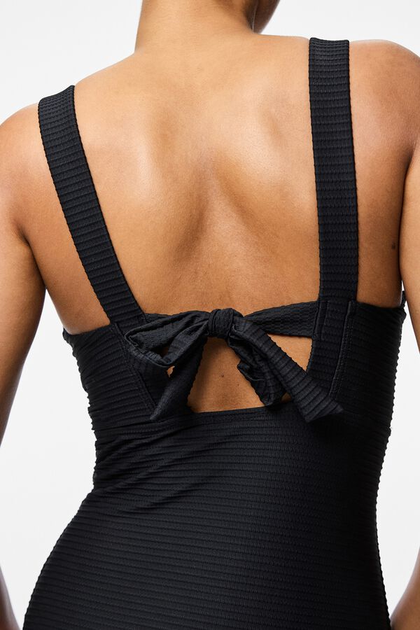 Pieces Traje de ba&ntilde;o de tirantes negro