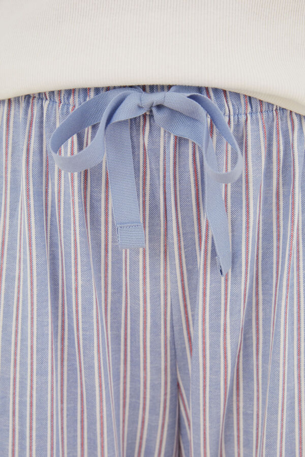 Womensecret Pijama 100% algodón rayas azules azul