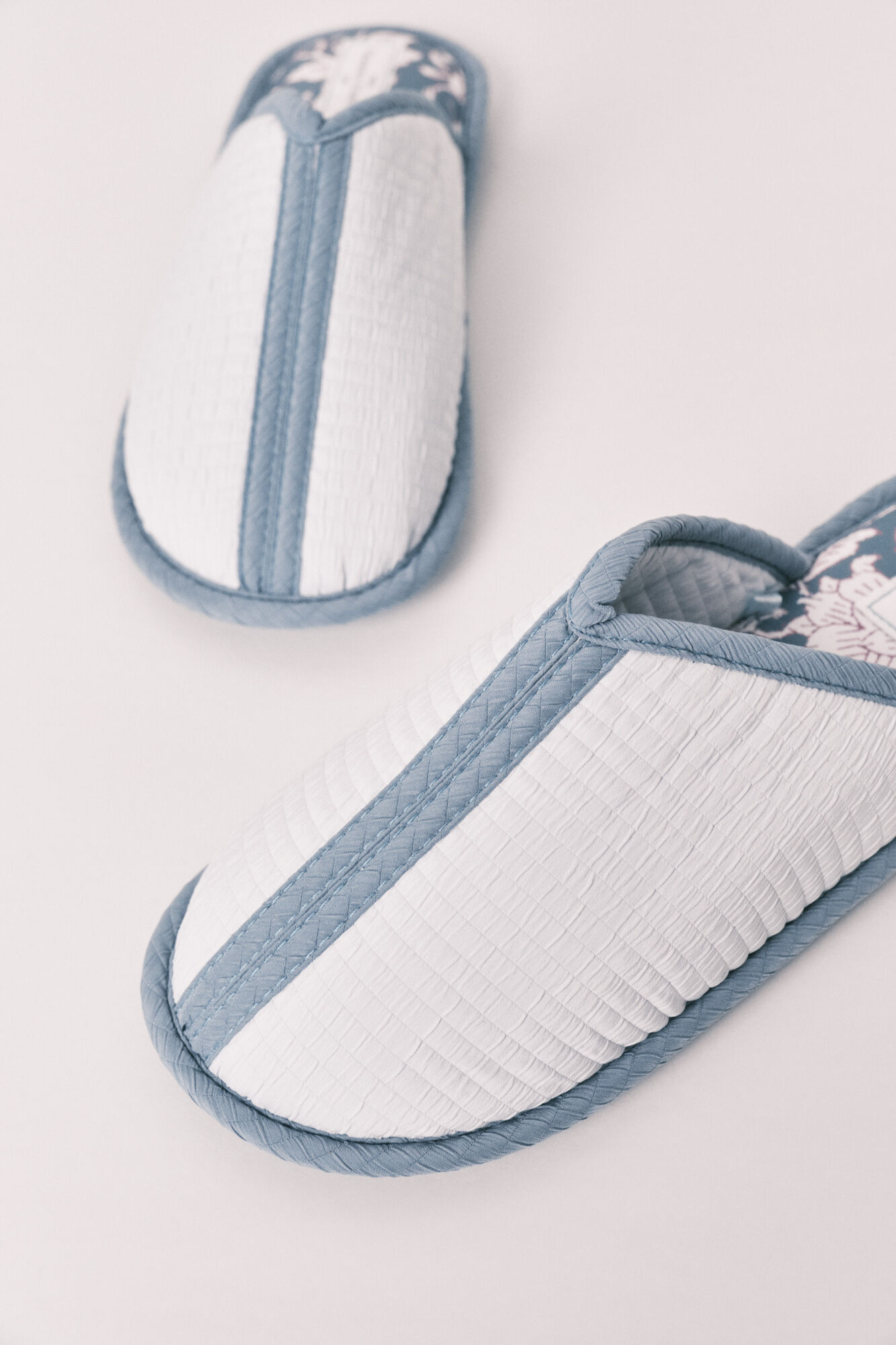 Women'secret Pantuflas estampadas azules