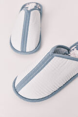 Women'secret Pantuflas estampadas azules azul