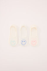Womensecret Pack de 3 calcetines invisibles estampado