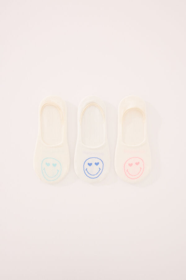 Womensecret Pack de 3 calcetines invisibles estampado