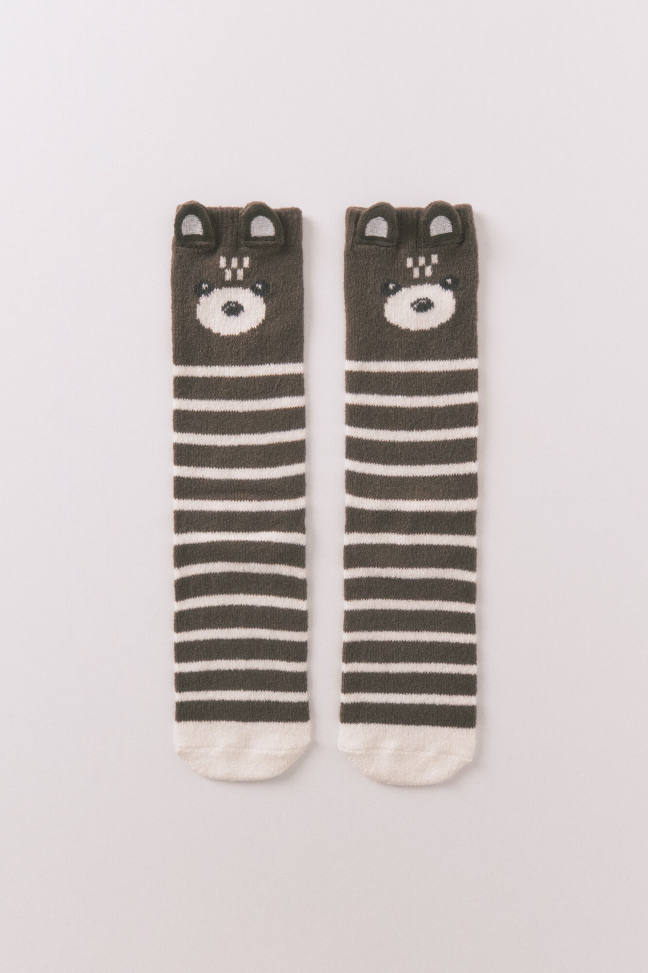 Women'secret Calcetines largos con estampado de oso en 3D