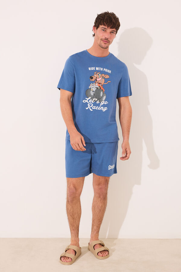 Women'secret Pijama corta hombre 100% algodón Scooby Doo azul