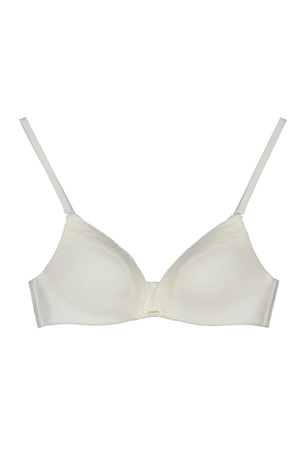 Womensecret LOVELY Brasier triangular relleno algodón marfil marfil