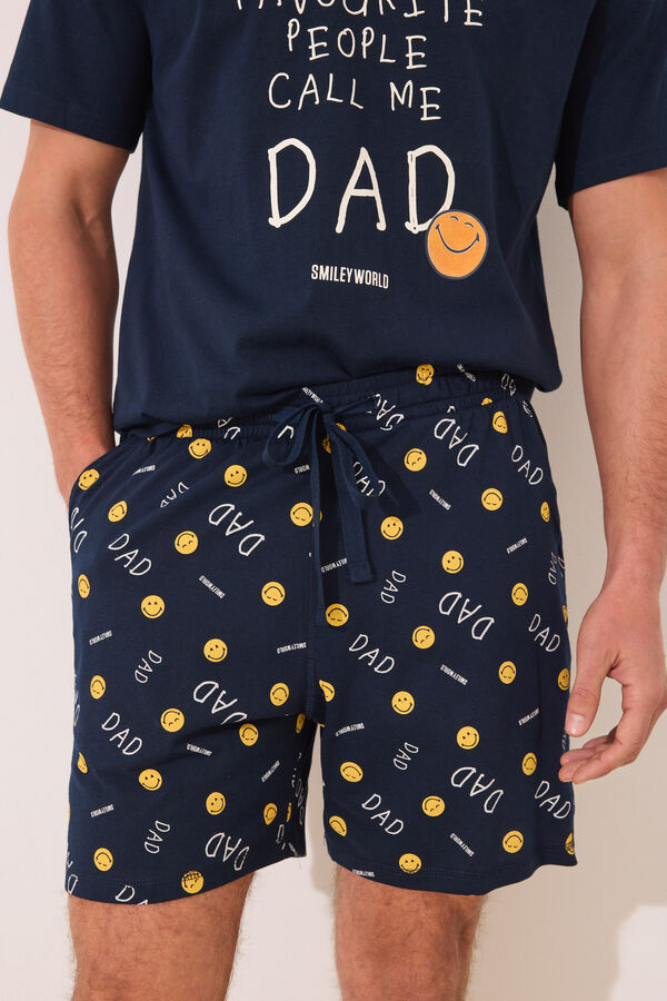 Womensecret Pijama corta hombre 100% algodón DAD azul