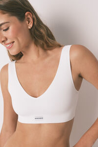 Womensecret LOVELY top sin costuras costuras de canalé color marfil marfil