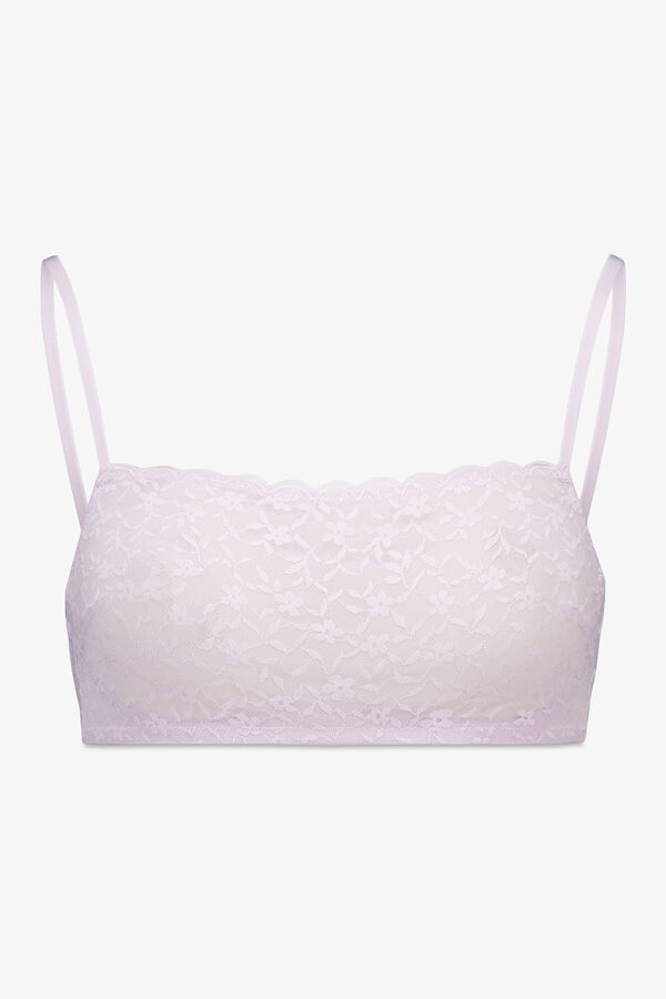Women'secret Brasier recto de encaje lila INTUITIVE morado/lila