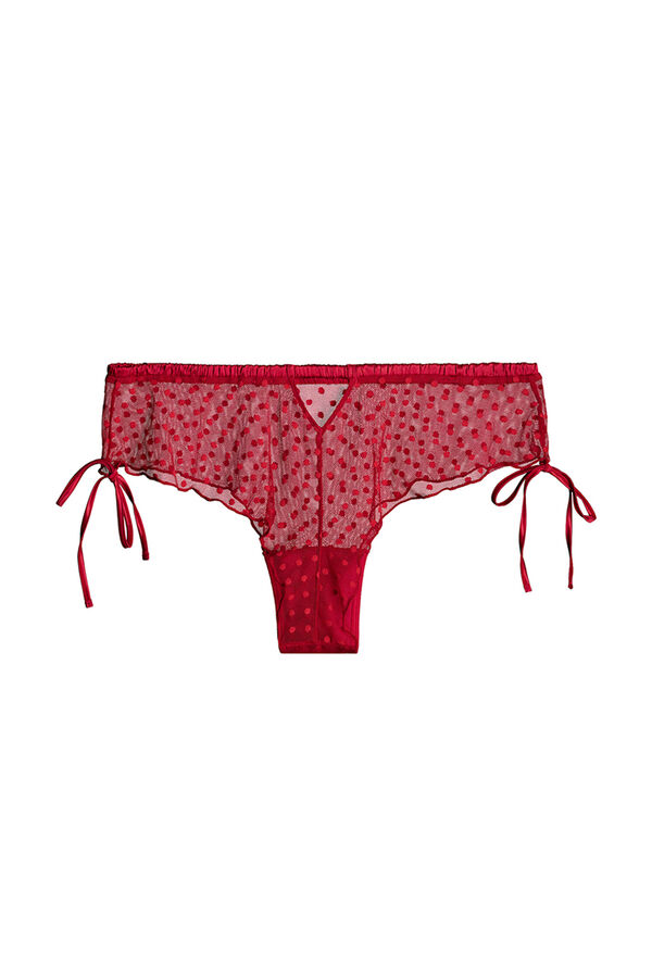 Womensecret Panty brasileño ancho plumetí rojo rojo