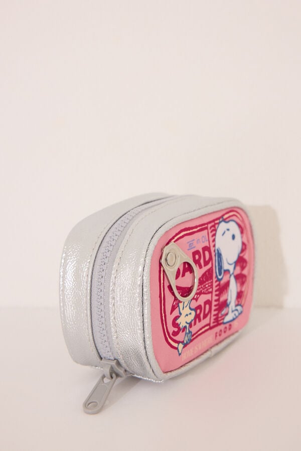 Womensecret Monedero rosa metalizado de Snoopy estampado