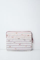 Women'secret Funda para laptop acolchada de perros blanco