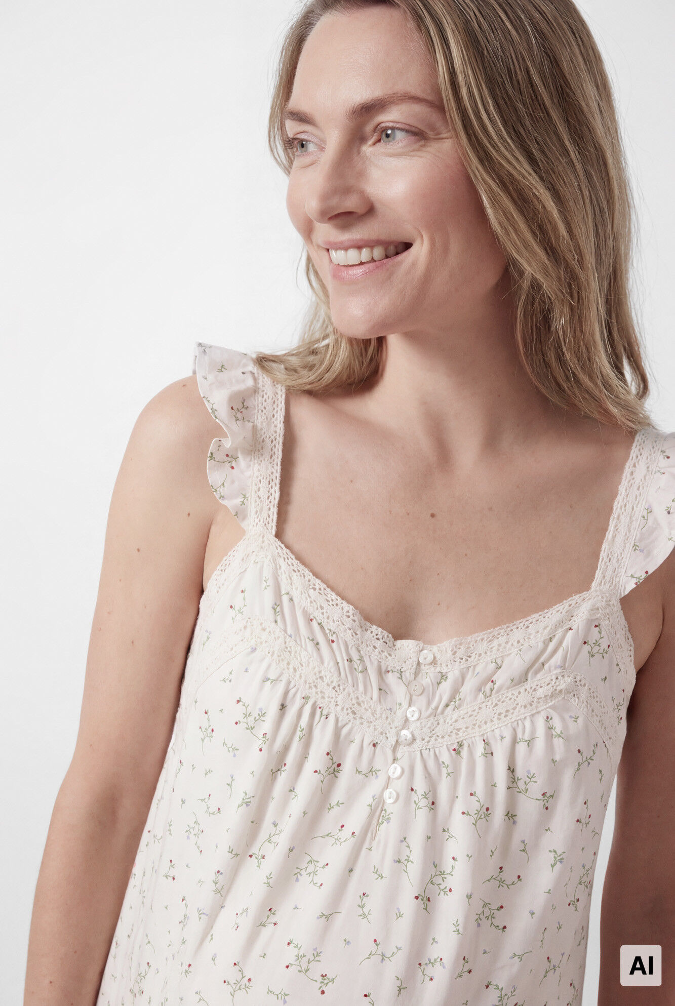 Women'secret Camis&oacute;n maternity de tirantes con volante de flores
