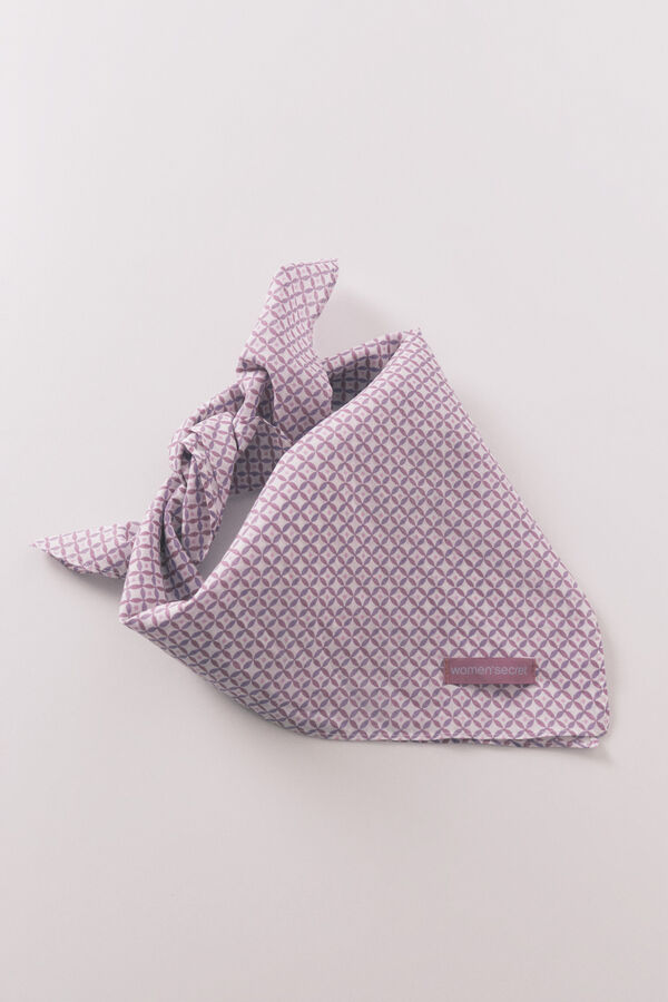 Women'secret Pañuelo estilo bandana con estampado geométrico estampado