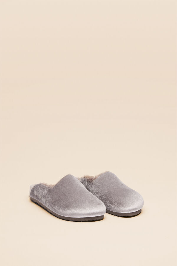 Womensecret Pantuflas Harry Potter zueco fieltro pelo gris