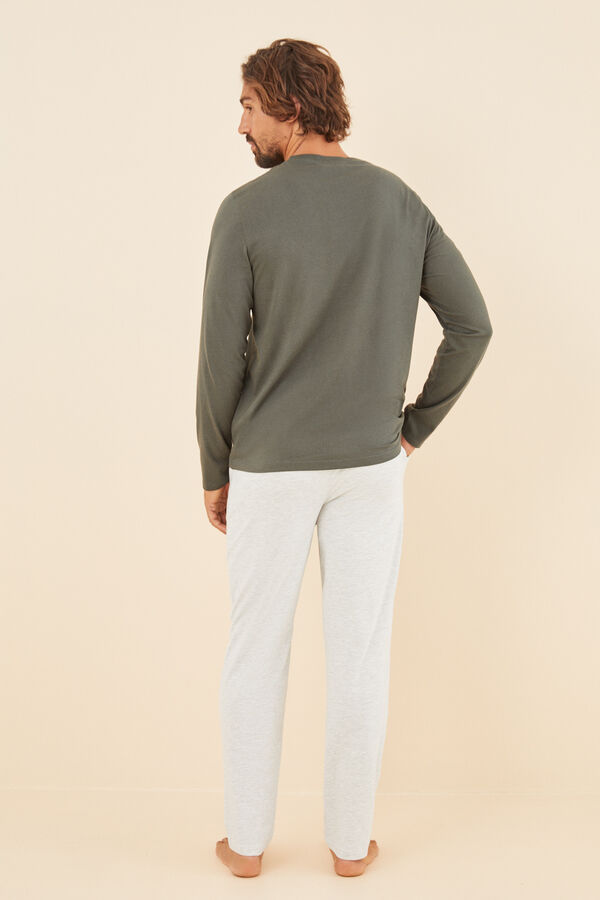 Womensecret Pijama larga hombre 100% algodón Bugs Bunny kaki