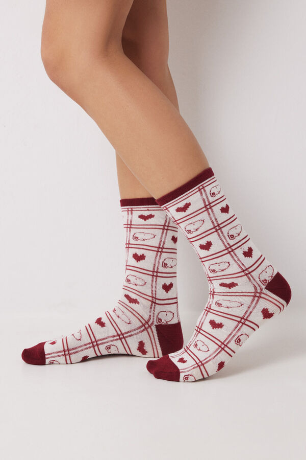 Womensecret Pack 6 calcetines altos Snoopy estampado