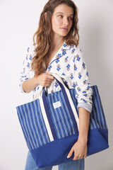 Womensecret Bolsa grande canvas azul marino estampado