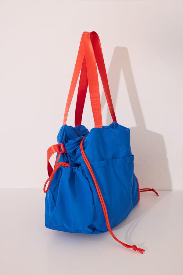 Womensecret Mochila de viaje de nailon azul  azul