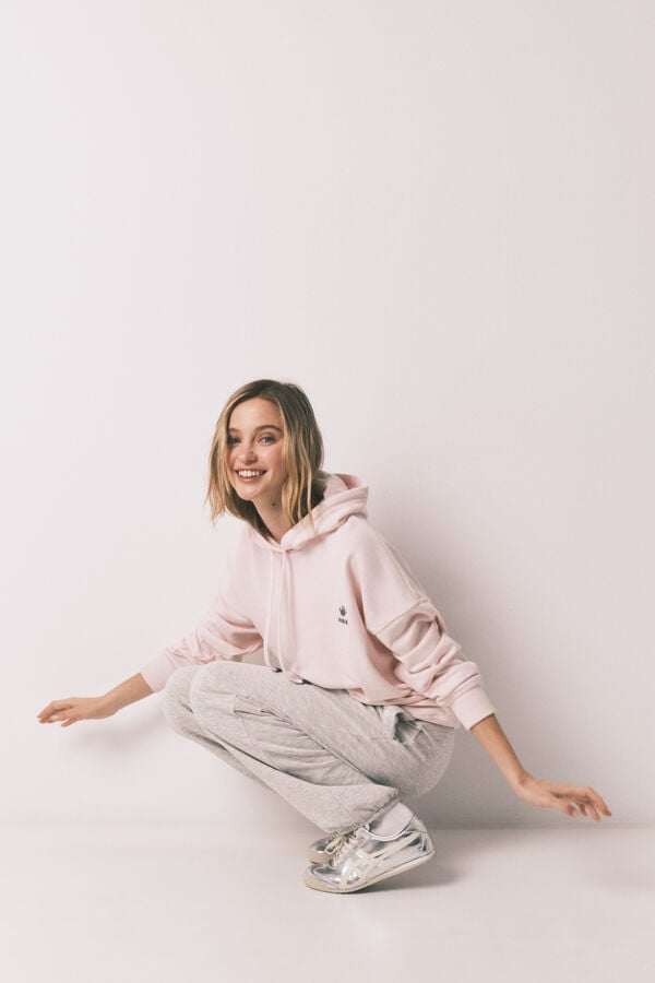 HI&BYE Pantal&oacute;n jogger de felpa de algod&oacute;n gris gris