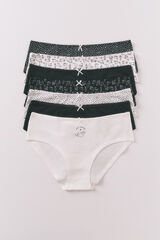 Women'secret Pack de 7 panties brasileñas con gatitos multicolor estampado