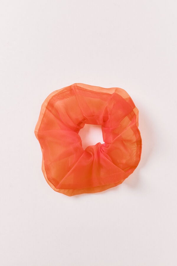 Women'secret Coletero de organza transparente rosa naranja