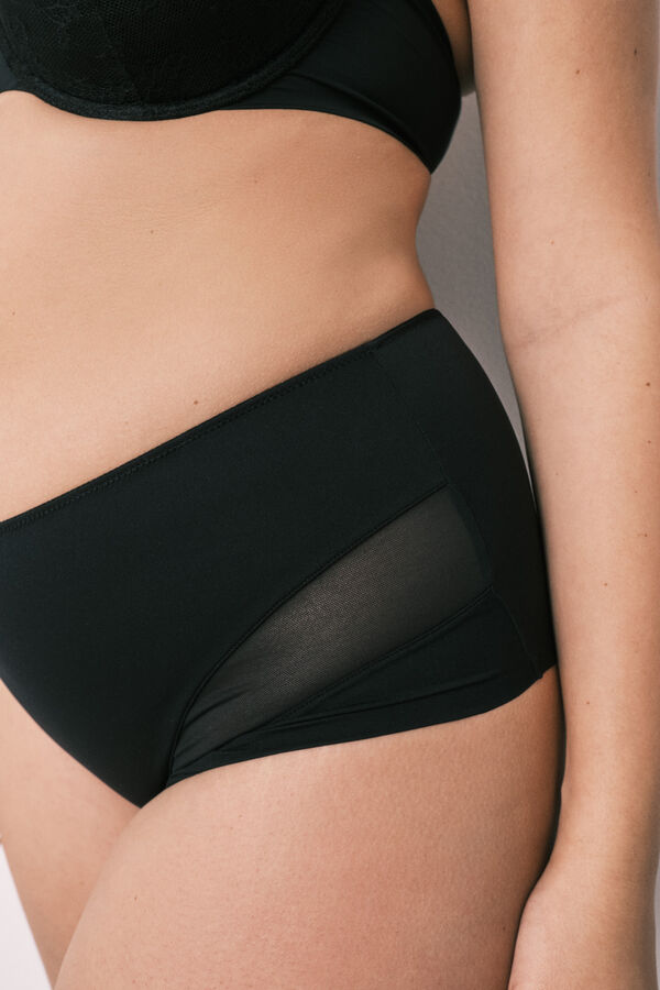 Women'secret Panty reductora alta negra negro