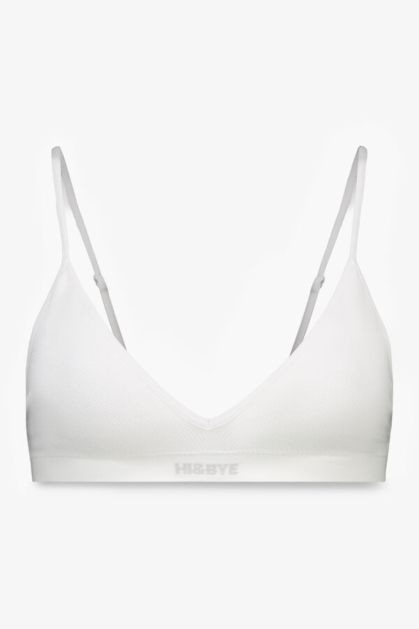 Womensecret Brasier triangular blanco sin costuras  blanco