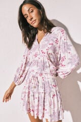 Women'secret Conjunto de falda y playera de dormir estampadas blanco