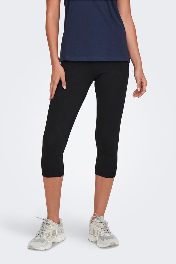 Only Play Legging capri el&aacute;stico negro