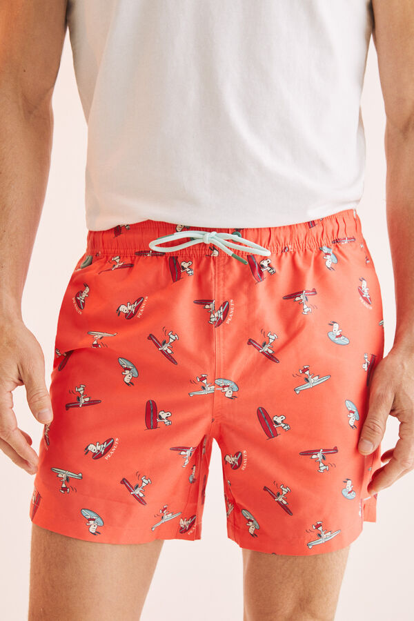 Womensecret Traje de baño hombre Snoopy rojo estampado