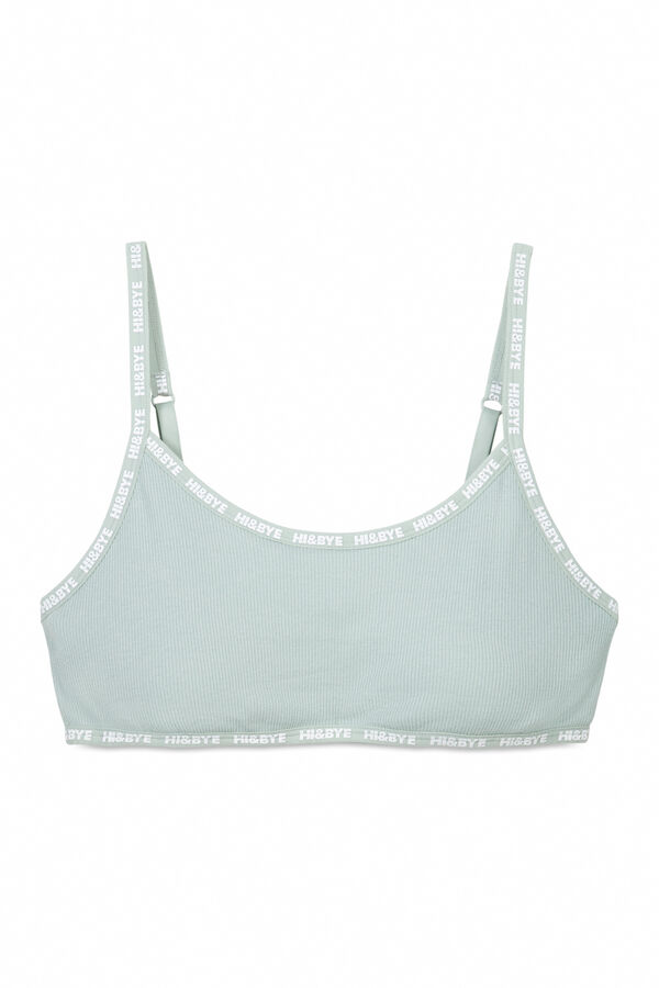Womensecret Brasier de algodón con copas extraíbles en color verde verde