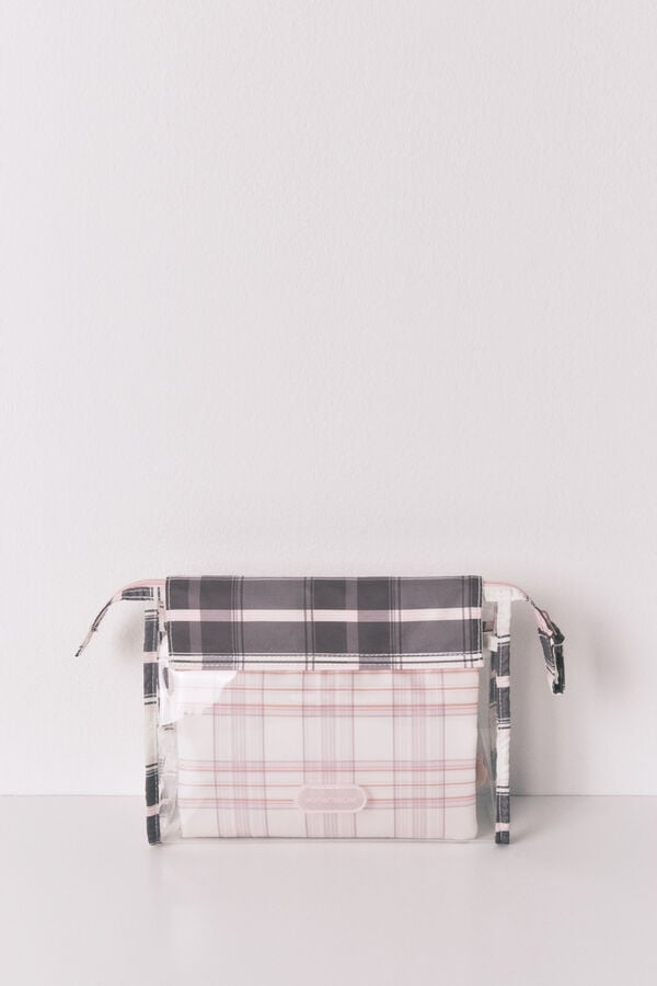 Women'secret Pack 3 neceseres estampado cuadros Stitch rosa