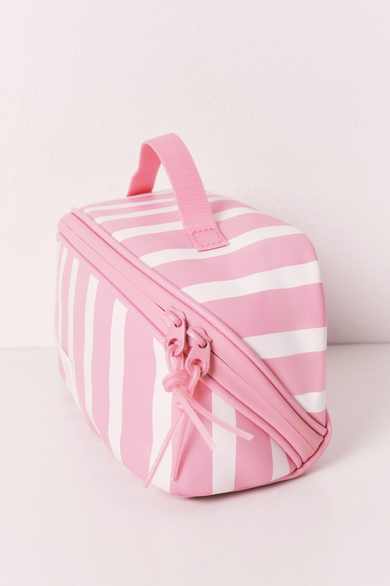 Women'secret Neceser mediano de rayas rosa